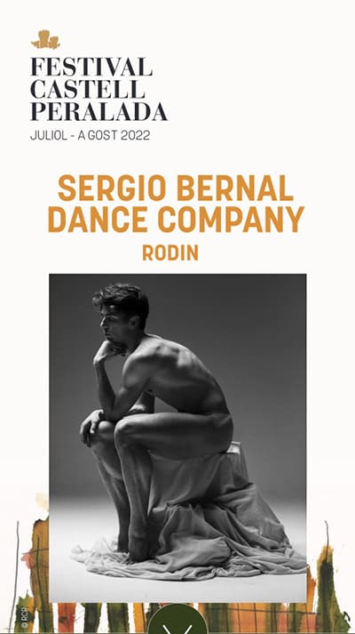 Bernal da vida a las esculturas de Rodin en los jardines de la Nueva Bodega Peralada | Danza Ballet