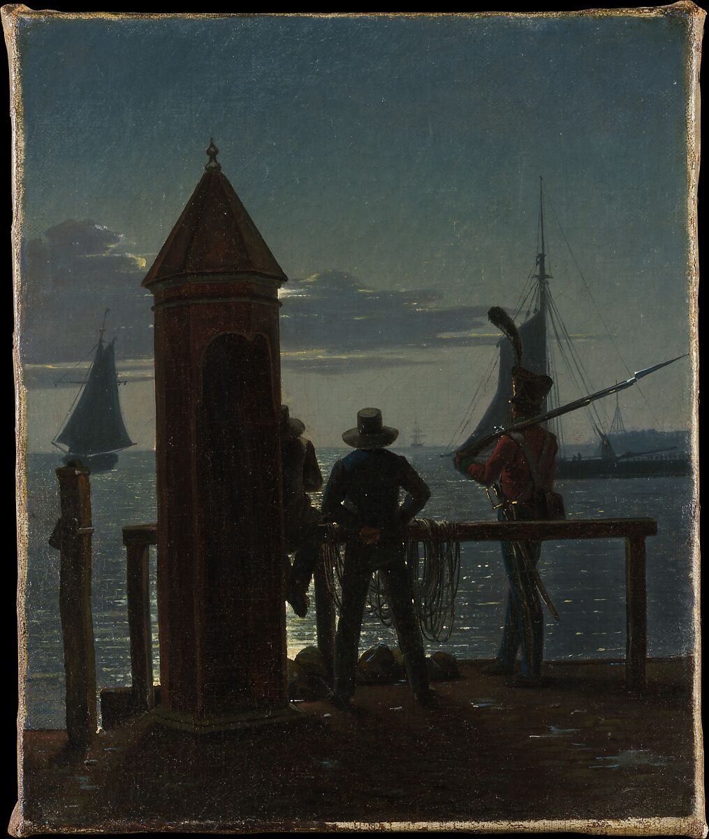 Martinus Rørbye. View from the Citadel Ramparts in Copenhagen by Moonlight, 1839