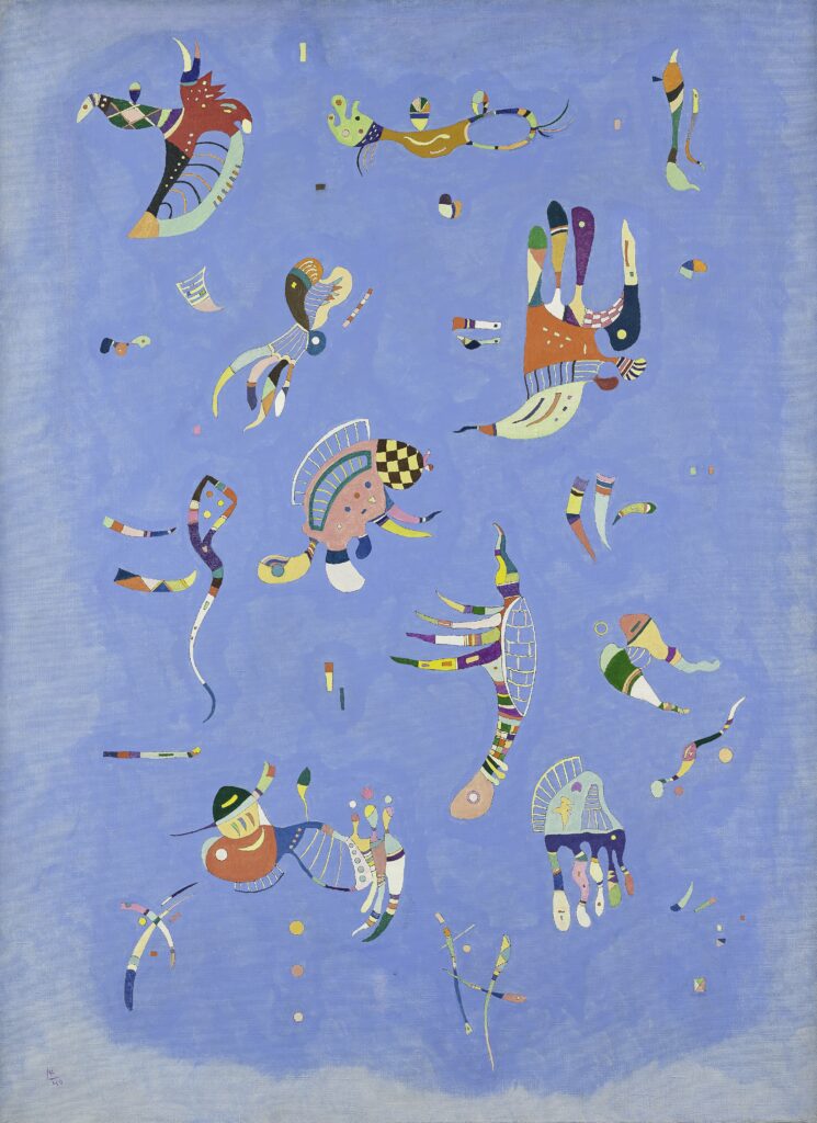 Wassily Kandinsky, Bleu de ciel [Cielo azul], 1940. Centre Pompidou, Paris. Musée national d’art moderne – Centre de Création Industrielle. © Centre Pompidou, MNAM-CCI/Bertrand Prévost/Dist. RMN-GP. © Wassily Kandinsky, VEGAP, Barcelona, 2023