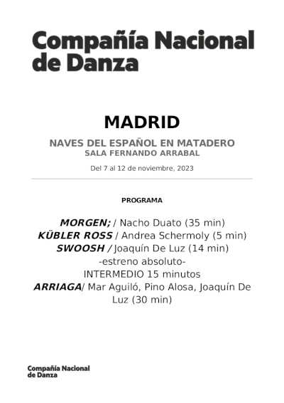La Compañía Nacional de Danza llega a Naves del Español con un programa de cuatro piezas | Danza Ballet