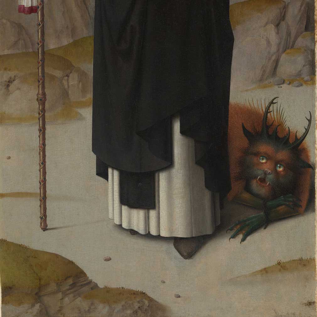 Dieric Bouts. El martirio de San Erasmo (detalle) c. 1460–64. Iglesia de San Pedro de Lovaina