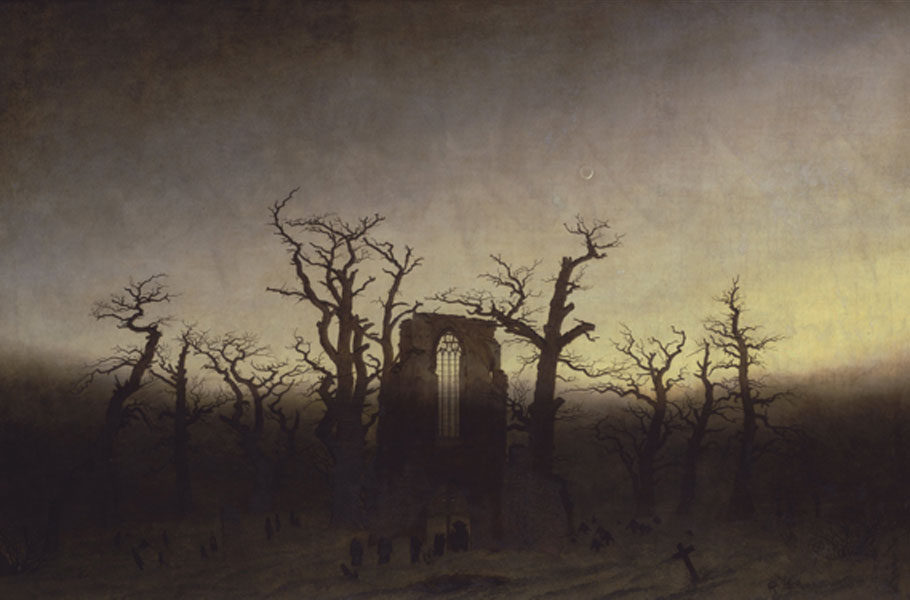 Friedrich. Abadía en el robledal, 1809. Antigua Galería Nacional de Berlín