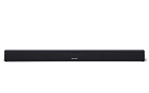 Sharp HT-SB110 Barra de Sonido, Cine en Casa, Bluetooth, HDMI, ARC/CEC, Potencia Máxima Total de Salida 90 W, Control Remoto, 80 cm, Color Negro