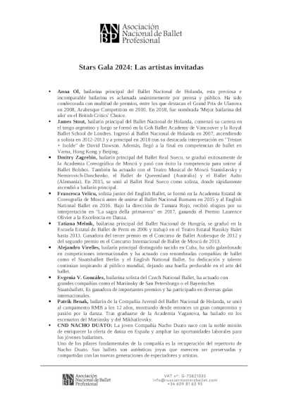 STARS GALA 2024: La noche más esperada del año llega al Teatro Principal de Alicante con estrellas mundiales del ballet | Danza Ballet