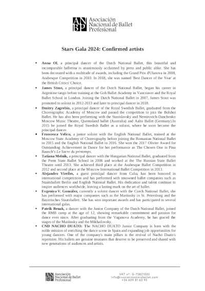 STARS GALA 2024: La noche más esperada del año llega al Teatro Principal de Alicante con estrellas mundiales del ballet | Danza Ballet