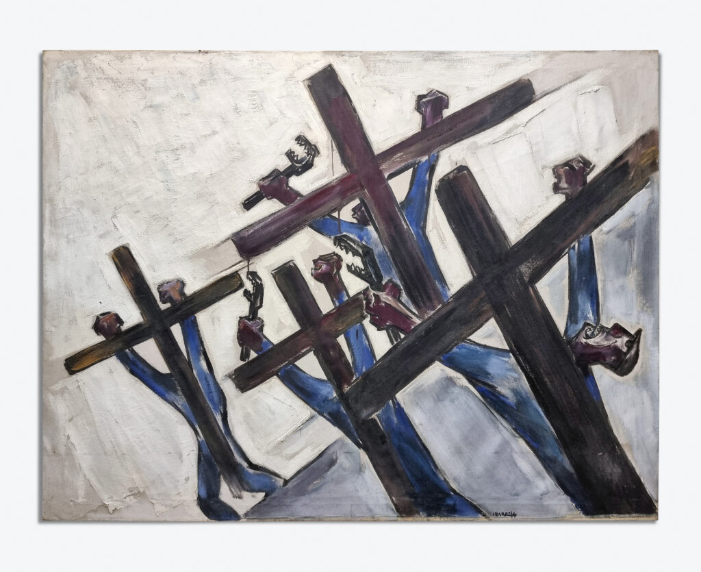 Agustín Ibarrola. Crucificados, hacia 1960