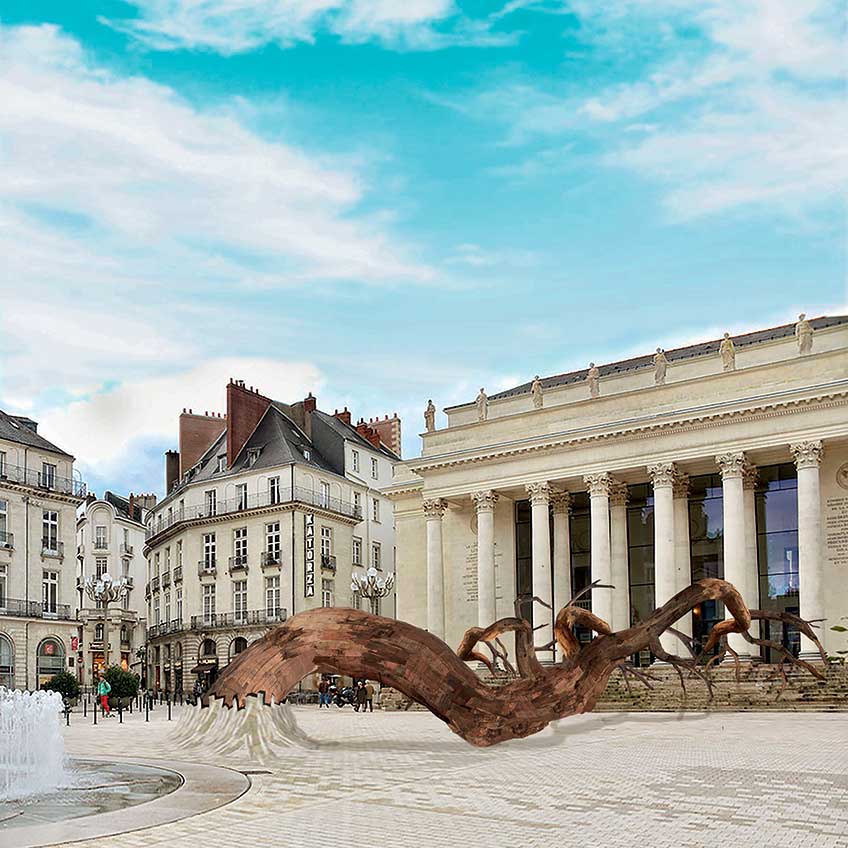 Le Vogayeà Nantes 2024 Henrique Oliveira. Le reve de Fitzcarraldo. Esquisse ©Henrique Oliveira
