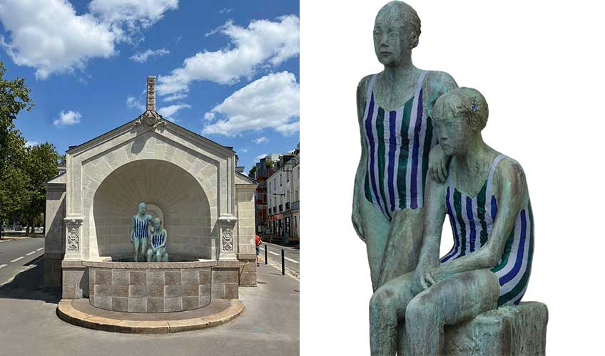 Le Voyage à Nantes 2024. Claire Tabouret. Dos bañistas. 