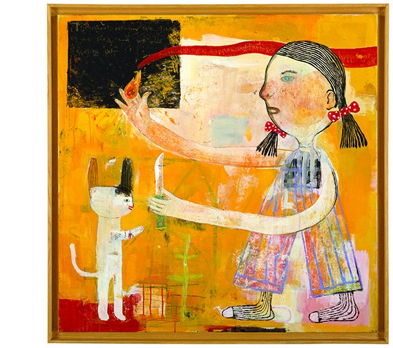 Yoshitomo Nara. Haz el camino, sigue el camino, 1990. Colección del Museo de Arte de Aomori © Yoshitomo Nara, cortesía Yoshitomo Nara Foundation