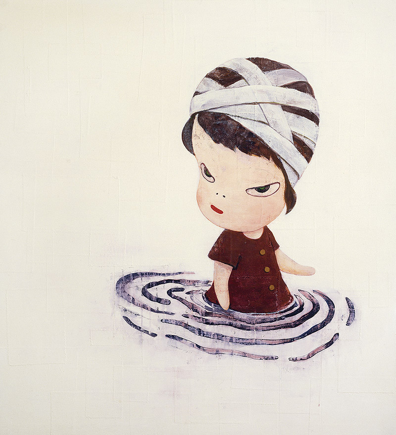 Yoshitomo Nara. En el charco más profundo II , 1995. Colección Ruytaro Takahashi © Yoshitomo Nara, cortesía Yoshitomo Nara Foundation