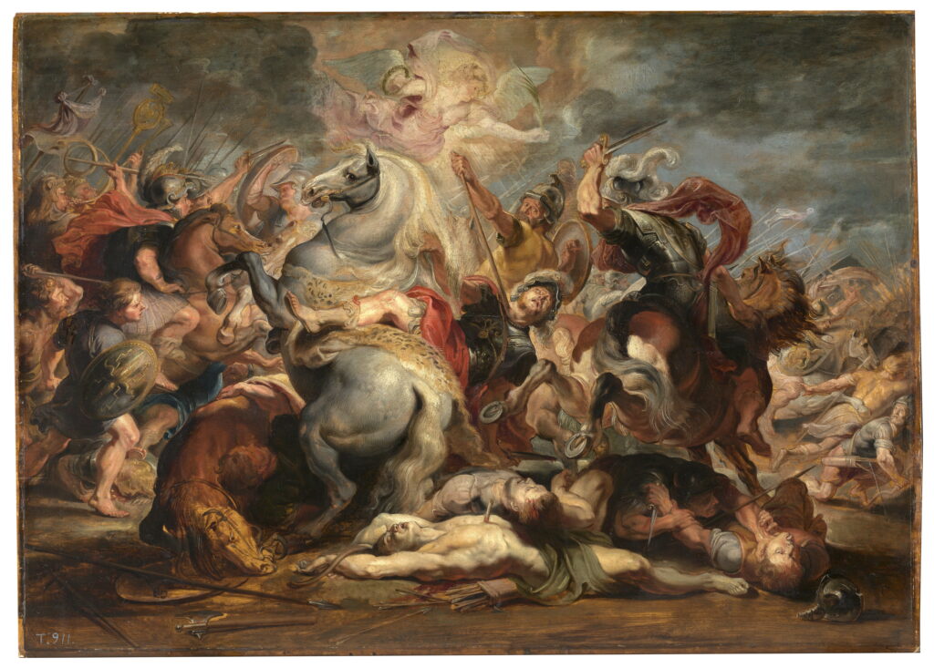 Pedro Pablo Rubens y taller. La muerte del cónsul Decio, 1616-1617.  Museo Nacional del Prado