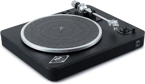 House of Marley Stir It Up Wireless Tocadiscos de Vinilo Bluetooth - Reproductor de Vinilos de 2 Velocidades Producido Sosteniblemente, Tocadiscos Bluetooth con Cápsula de Audio-Technica, Negro