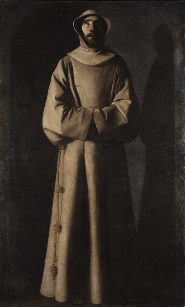 Francisco de Zurbarán, San Francisco según la visión del Papa Nicolás V. Museu Nacional d’Art de Catalunya