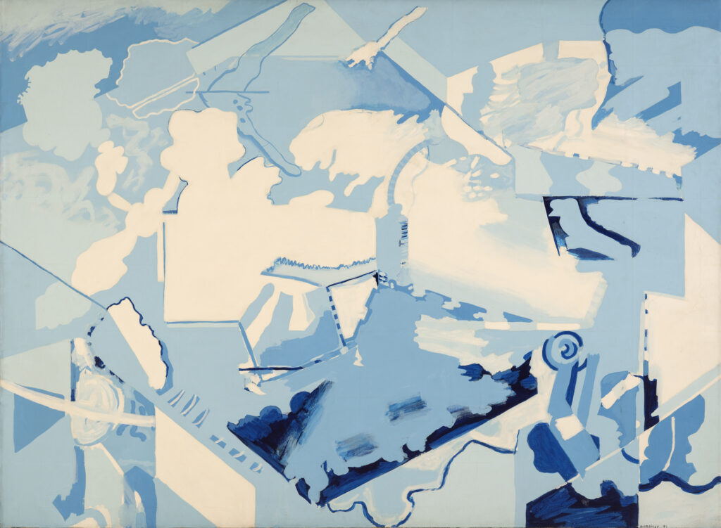 Luis Gordillo. Piscina azul, 1971. Colección Suñol Soler © Luis Gordillo, VEGAP, Málaga, 2026