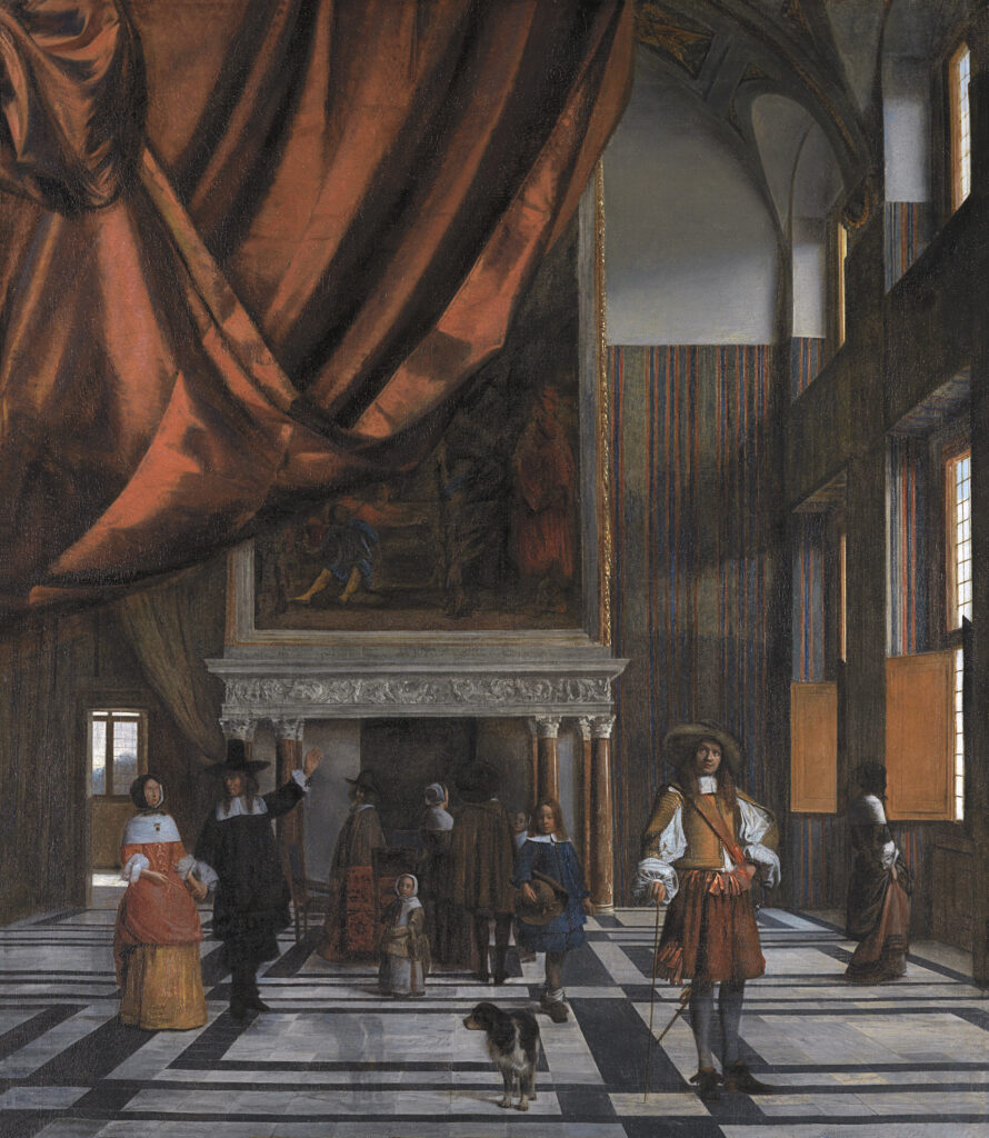Pieter de Hooch. La sala del concejo del ayuntamiento de Ámsterdam, 1663-1665. Museo Nacional Thyssen-Bornemisza