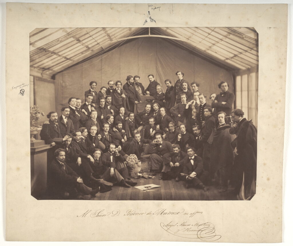 Estudio de Ángel Alonso Martínez y hermano. Artistas en el estudio del fotógrafo, 1857-1858. Museo Nacional del Prado