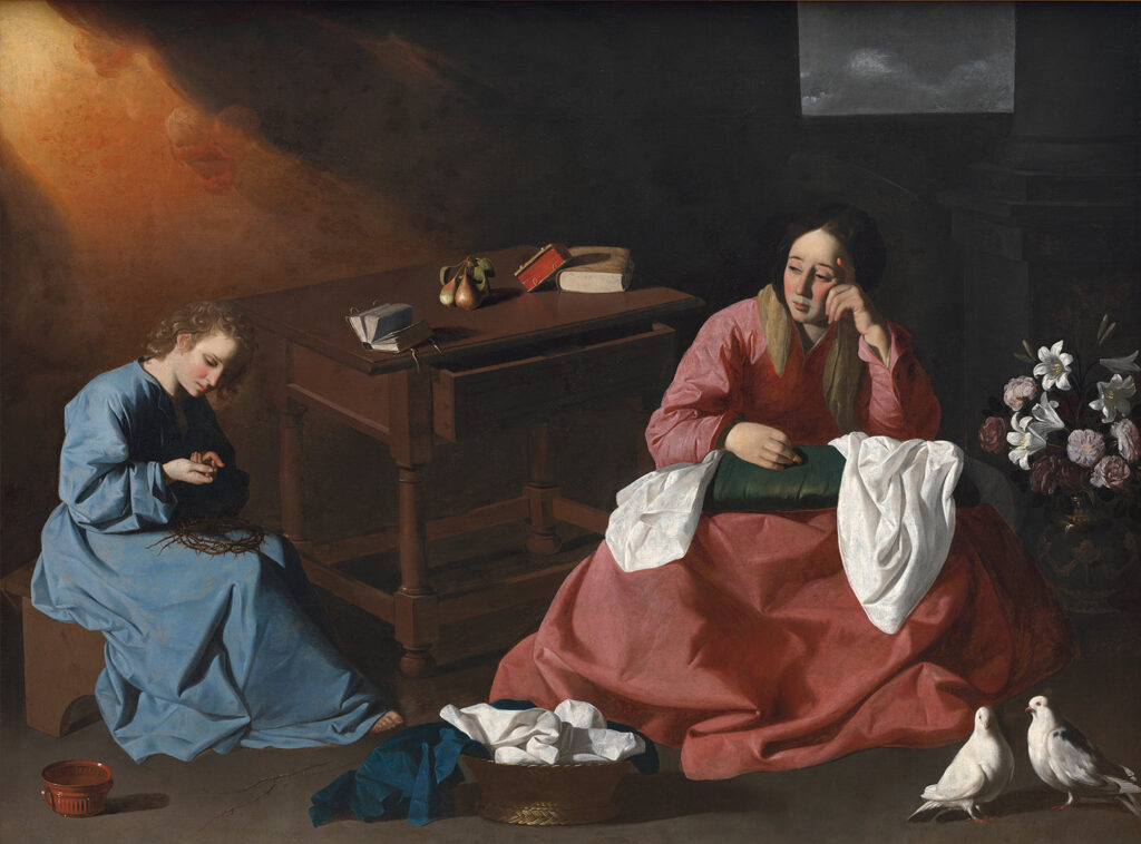 Zurbarán. Cristo y la Virgen en Nazareth, hacia 1640. Cleveland Museum of Art