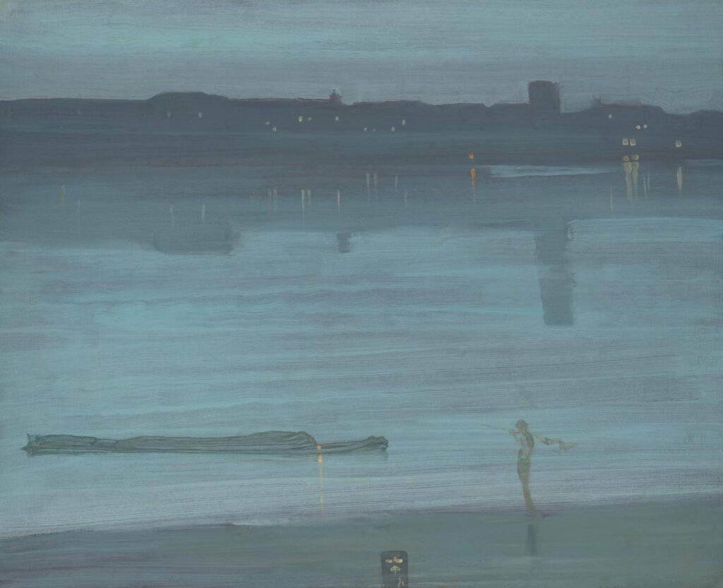 Whistler. Nocturno: azul y plata. Chelsea, 1871. Tate