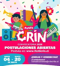 FestiCRIN 2026 abre convocatoria para el festival de música infantil más grande de Chile