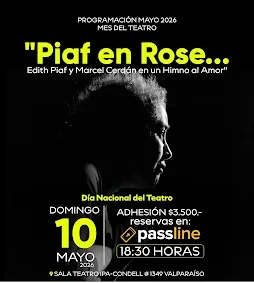 Obra de teatro basada en un pasaje de la vida de Edith Piaf, se presenta en la Sala Teatro IPA.