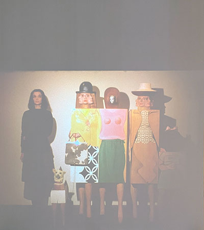 Women with a dog. Marisol. Exposicion en el Centro Botín
