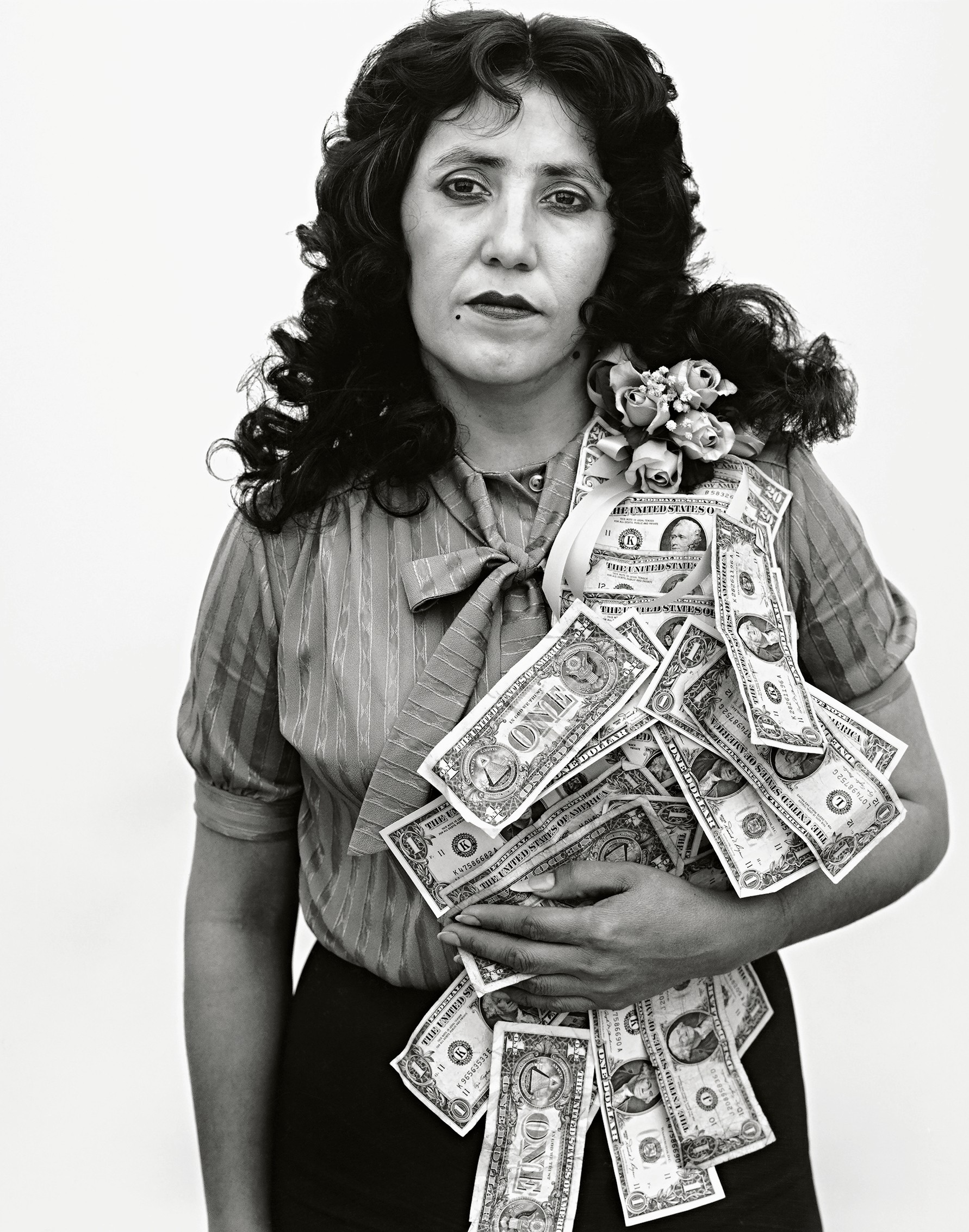Richard Avedon. Petra Alvarado, factory worker, on her birthday, El Paso, Texas, April 22, 1982. The Richard Avedon Foundation