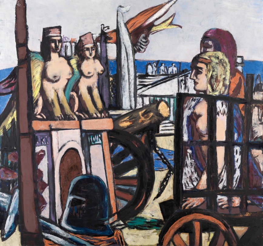 Max Beckmann. El traslado de las esfinges, 1945. Staatliche Kunsthalle Karlsruhe