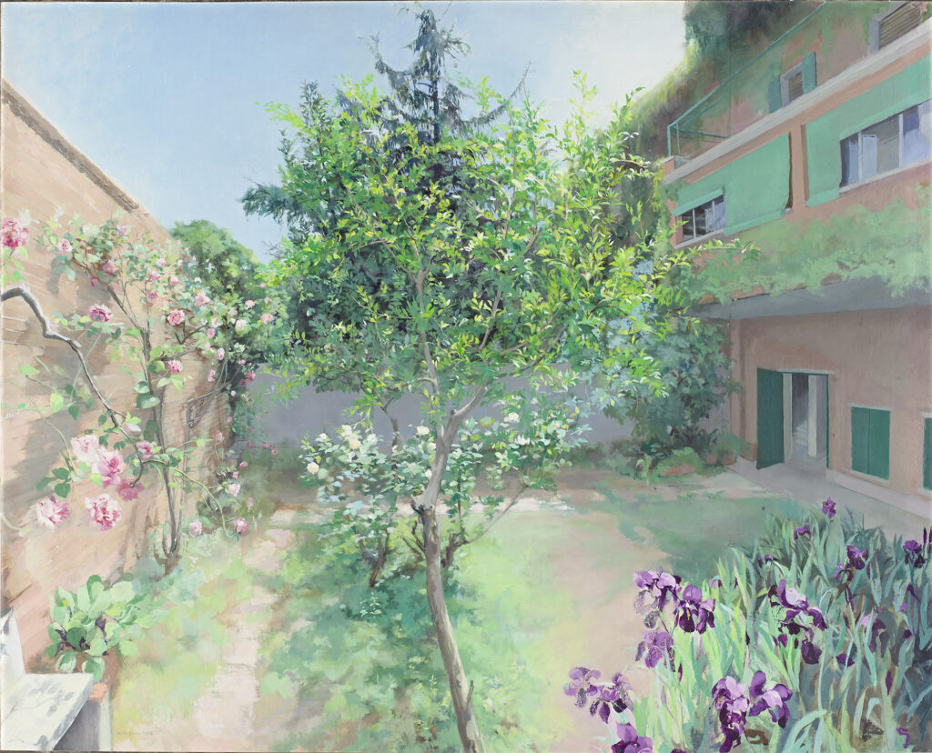 Antonio López y María Moreno. Jardín de la Plaza de la Infancia, 1995. VEGAP