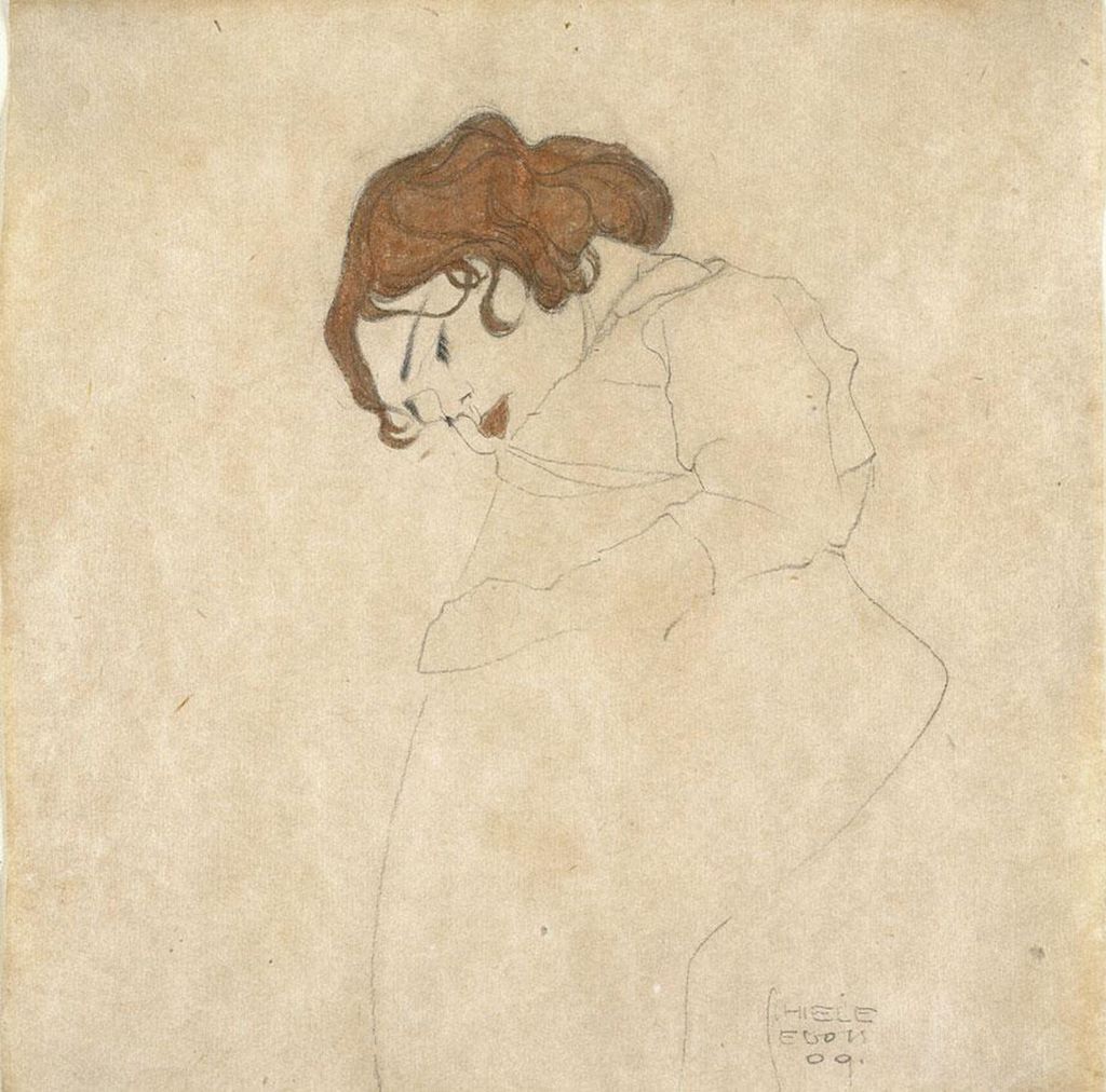 Egon Schiele. Joven dormida, 1909. Fundación Mapfre