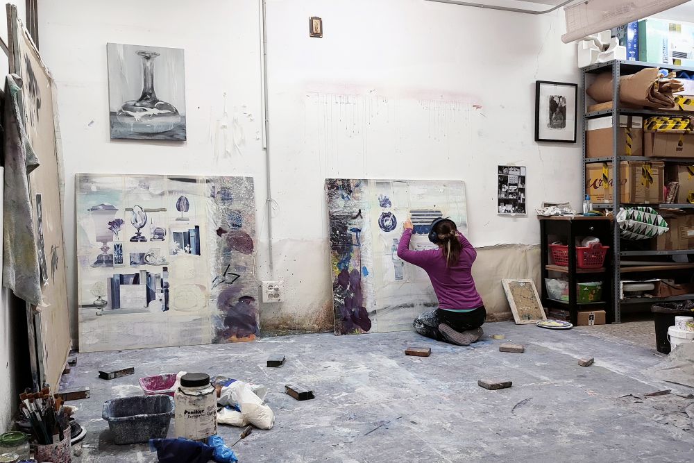 Sheila Cañestro en su estudio de Madrid, 2026