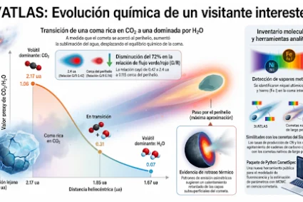 Astrónomos del CATA reconstruyen la evolución química de 3I/ATLAS tras su paso por el Sistema Solar