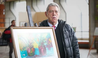 Exposición de acuarelas reúne la obra del artista Carlos Browne en el Teatro Municipal de Temuco