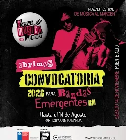Festival de Música al Margen 2026 convoca bandas emergentes para participar en la competencia