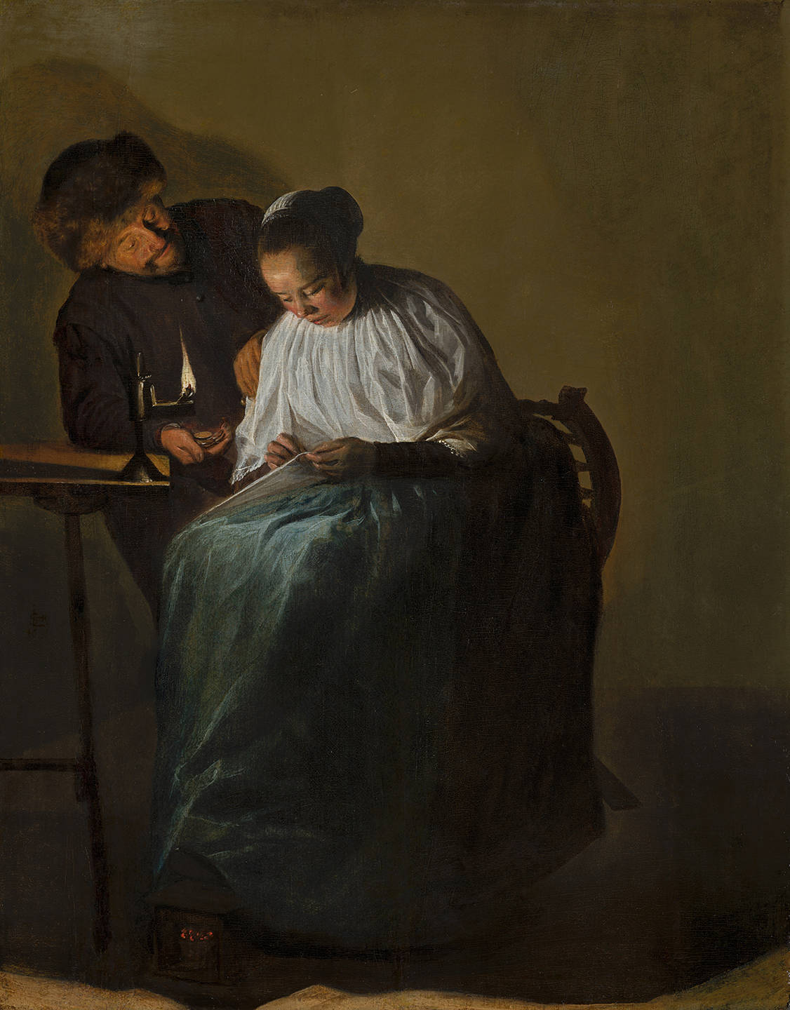 Judith Leyster. Hombre ofreciendo dinero a una mujer joven, 1631. Mauritshuis, La Haya