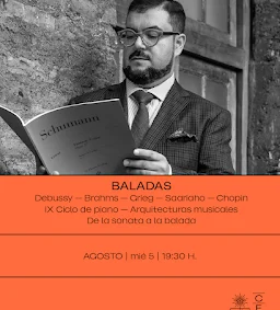 Ciclo de piano del CEAC regresa con Sebastián Arredondo en un concierto dedicado a la Balada