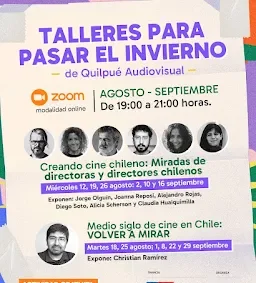 Dos talleres online y gratuitos acercarán el cine chileno a todo el país durante agosto y septiembre