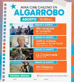 En agosto Algarrobo recibe al cine chileno con la exhibición de cuatro funciones gratuitas